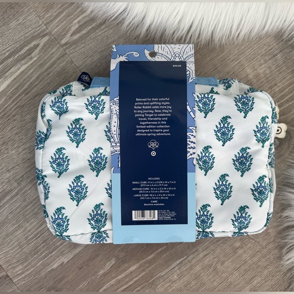 💗🐰Roller Rabbit x Target 3pc Packing Cube Set Blue - Picture 6 of 6